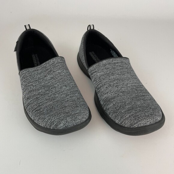 Skechers Shoes - Women's Skechers GOwalk Lite - Starlet - Gray/Black - Size 9 US